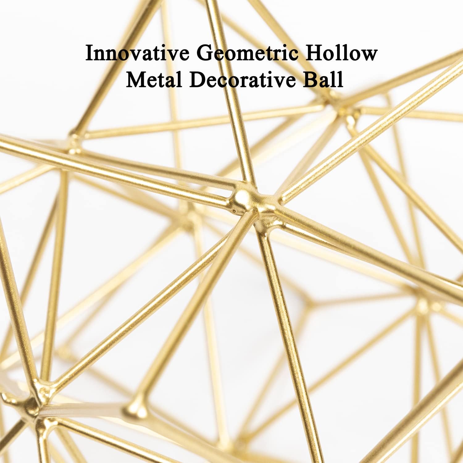 3D Metal Geometric Sculpture / Gold