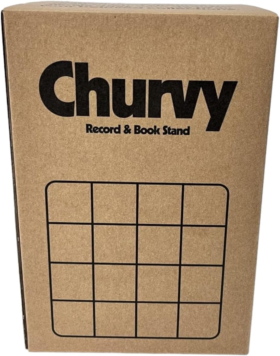 Olio Churvy Record & Book Stand, Chrome Vinyl, Book & Magazine Storage Rack | Holds Vinyl Records, Books, & Magazines