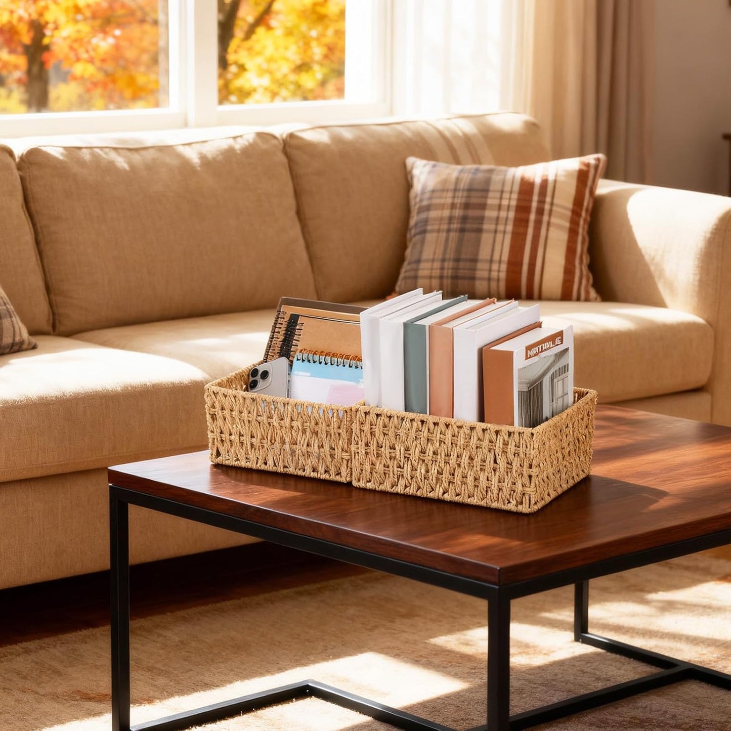 Wicker Baskets for Organizing / Set of 3