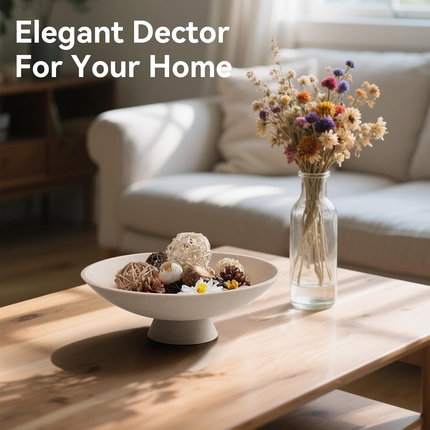 Modern Decorative Fruit Bowl / Beige