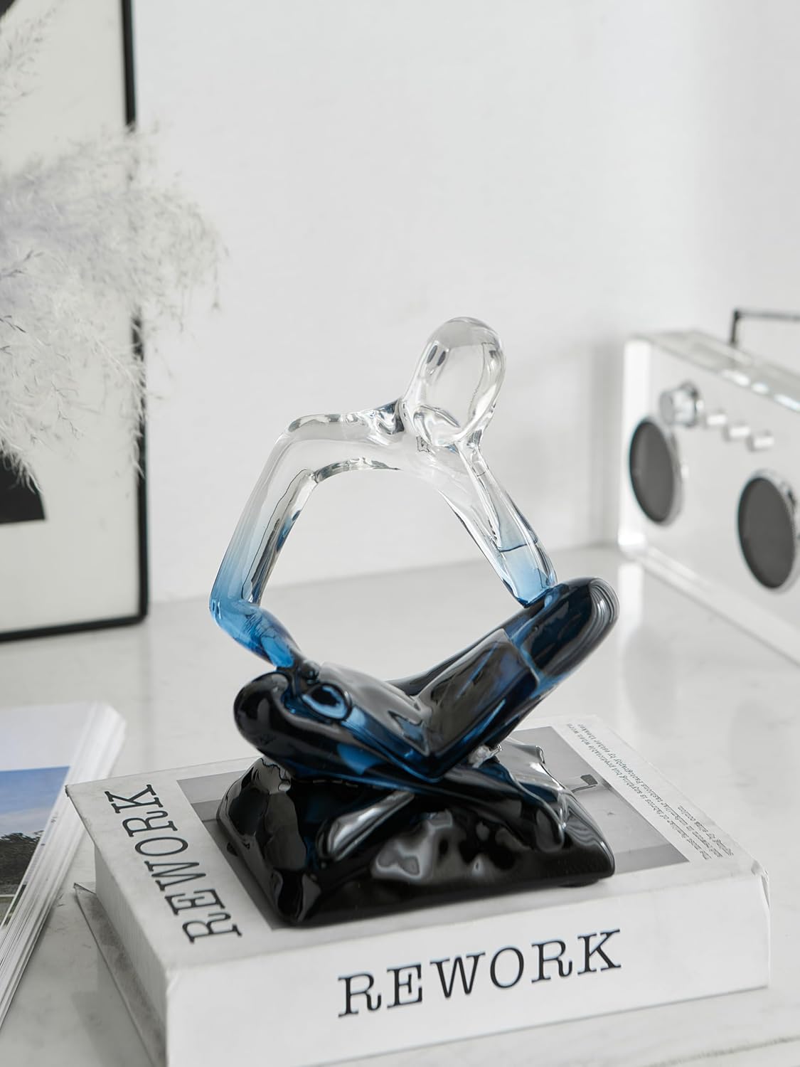 Art Statue / Desk/Shelf Modern Home Decor Decoration / Thinking - Blue Gradient