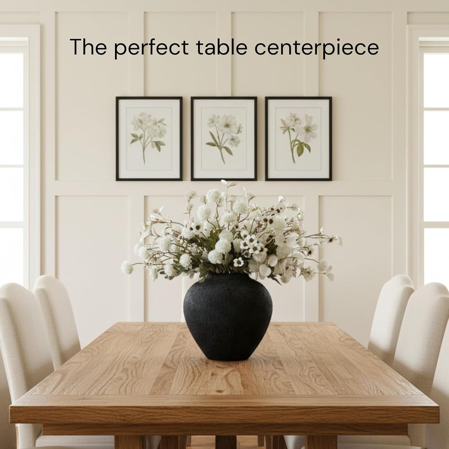 Arina Black Rustic Iron Vase Modern Farmhouse / Black Large Round