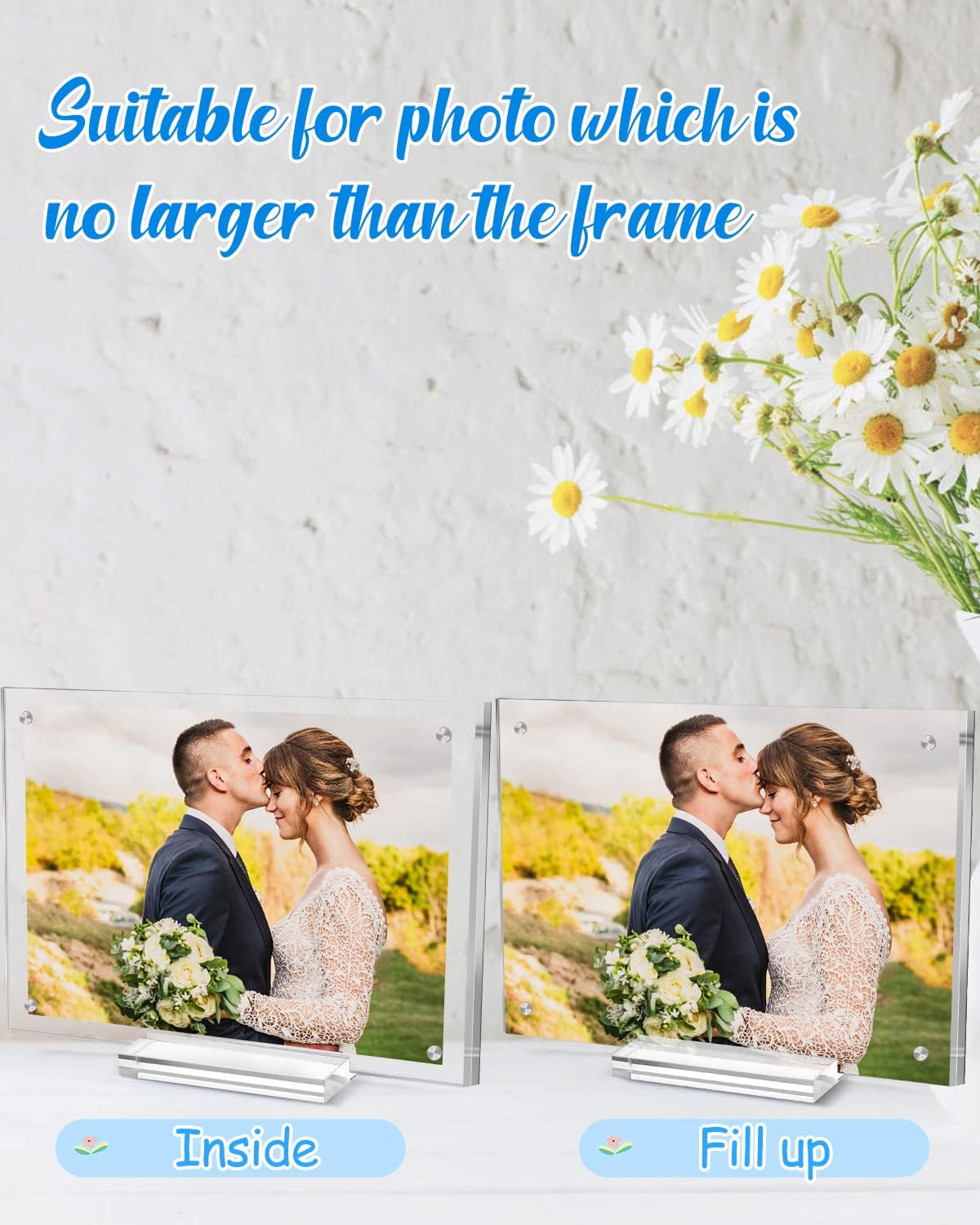 Acrylic Picture Frames / 4 x 6 / Clear / Set of 5