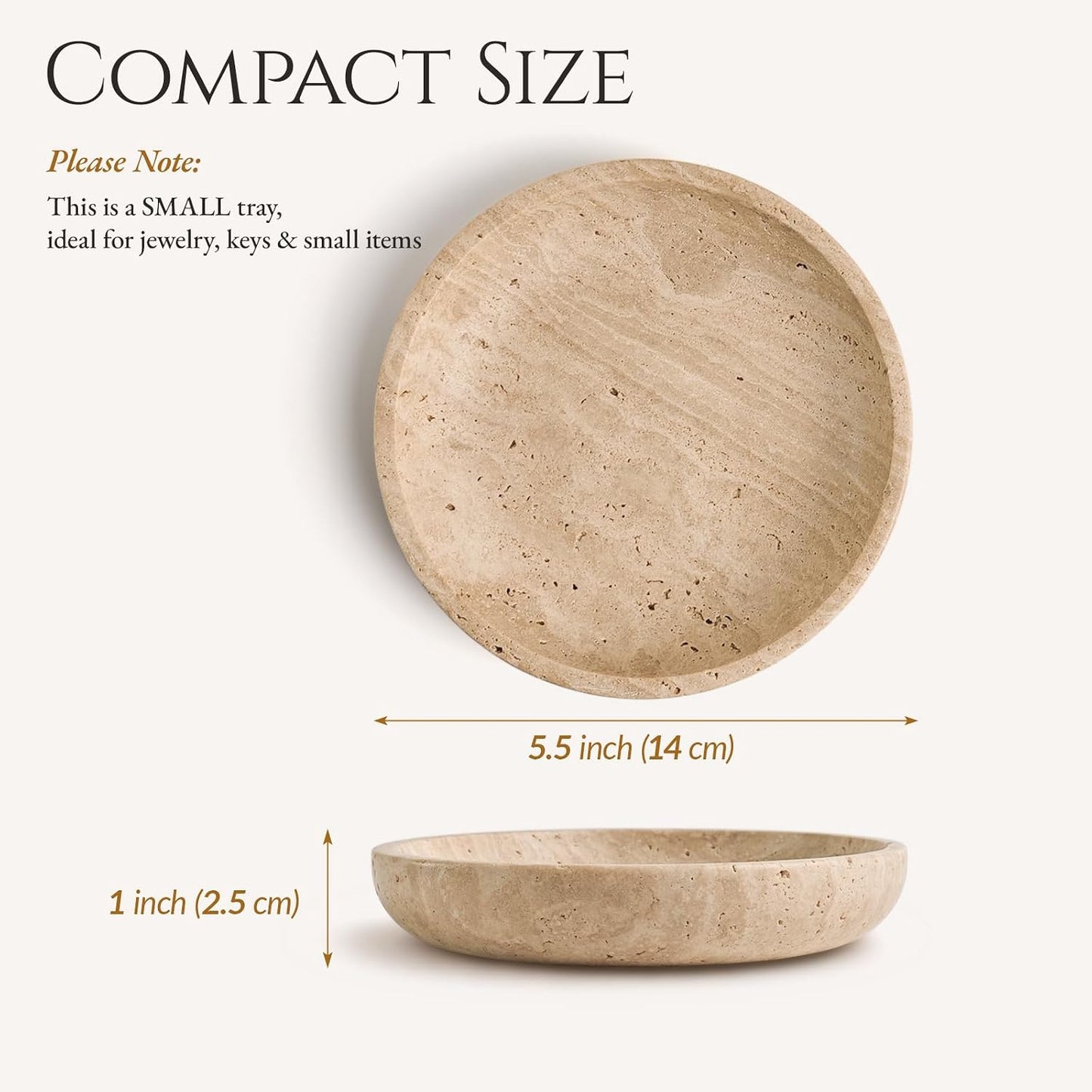 Travertine Valet Tray / Natural
