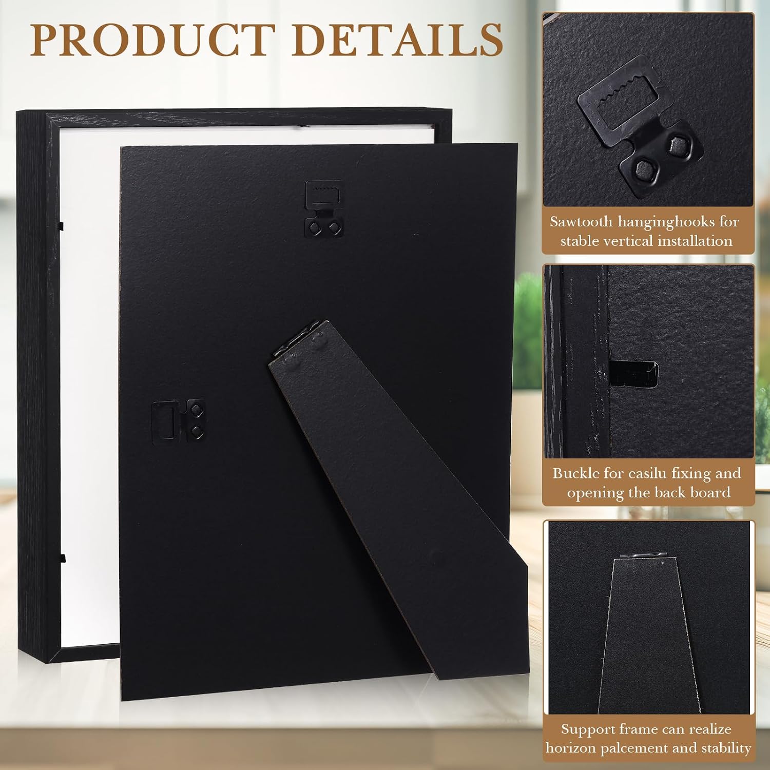 Ripeng 16 Pack 8 x 10 Inch Shadow Box Frame Display Cases, Deep Picture Frames for Wedding Bouquet Preservation