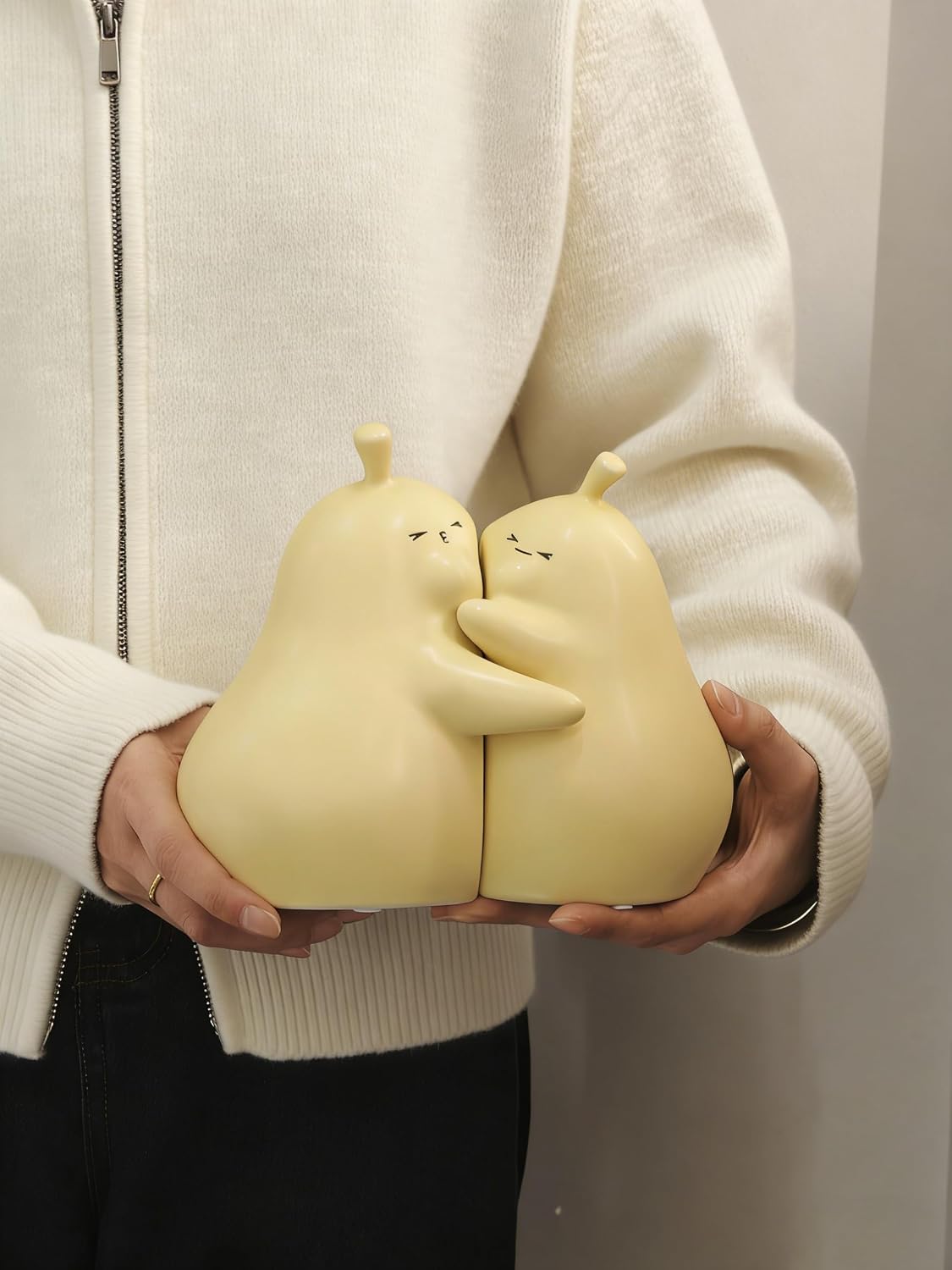 Creative Ceramic Book Holder Stopper / Matte Yellow