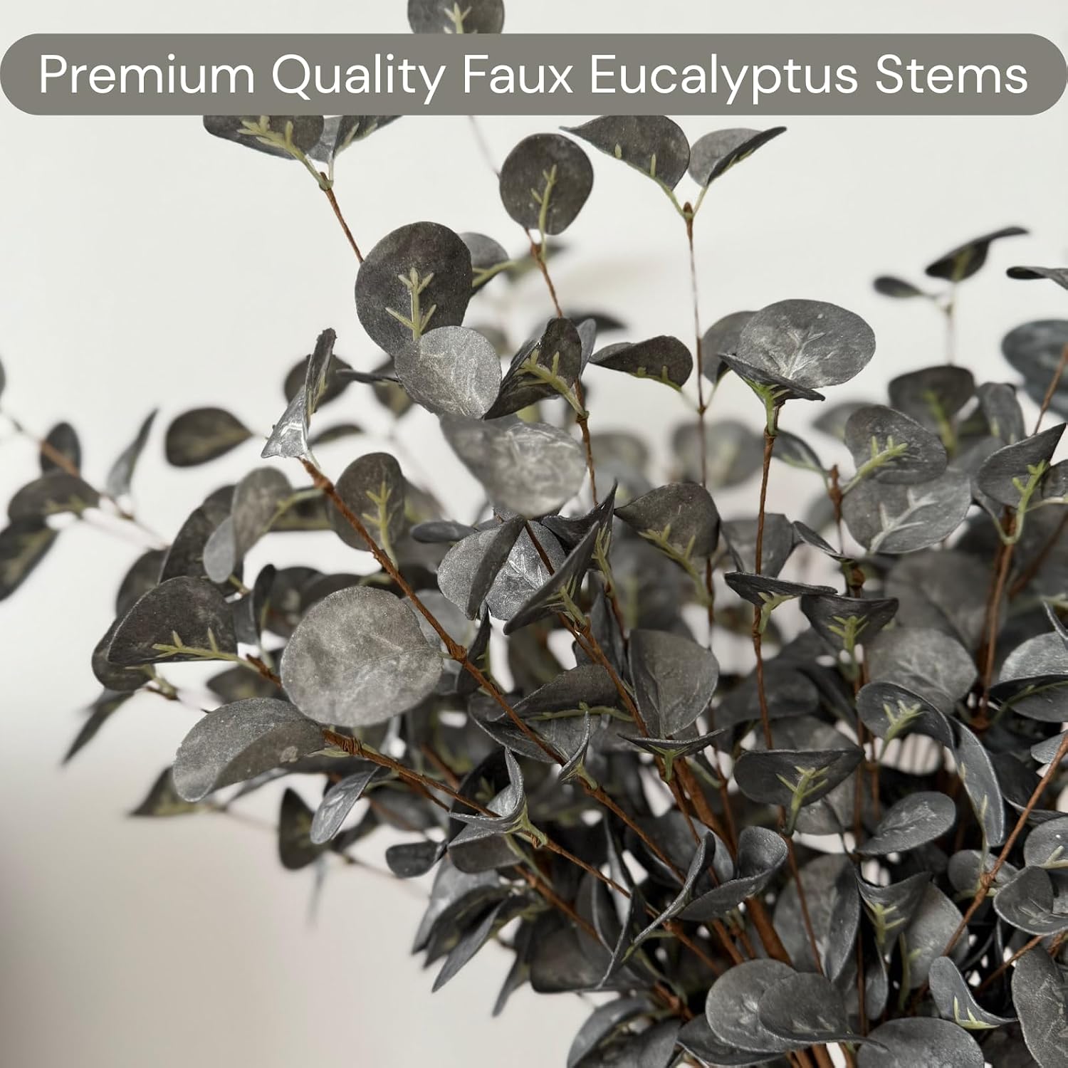 6 Branches Artificial Long Eucalpytus Stems for Tall Vase
