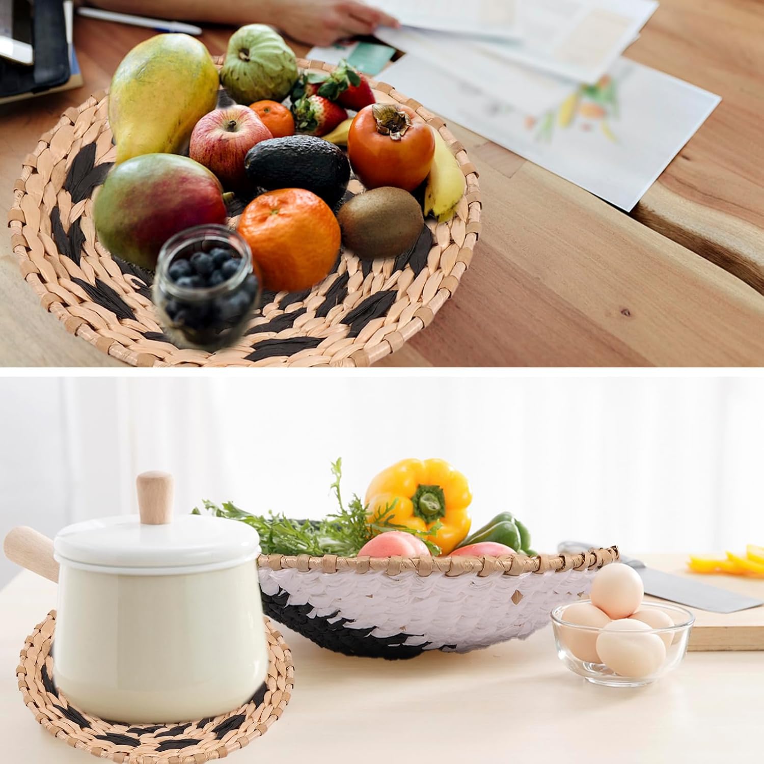 Boho Wall Basket Decor / Set of 5