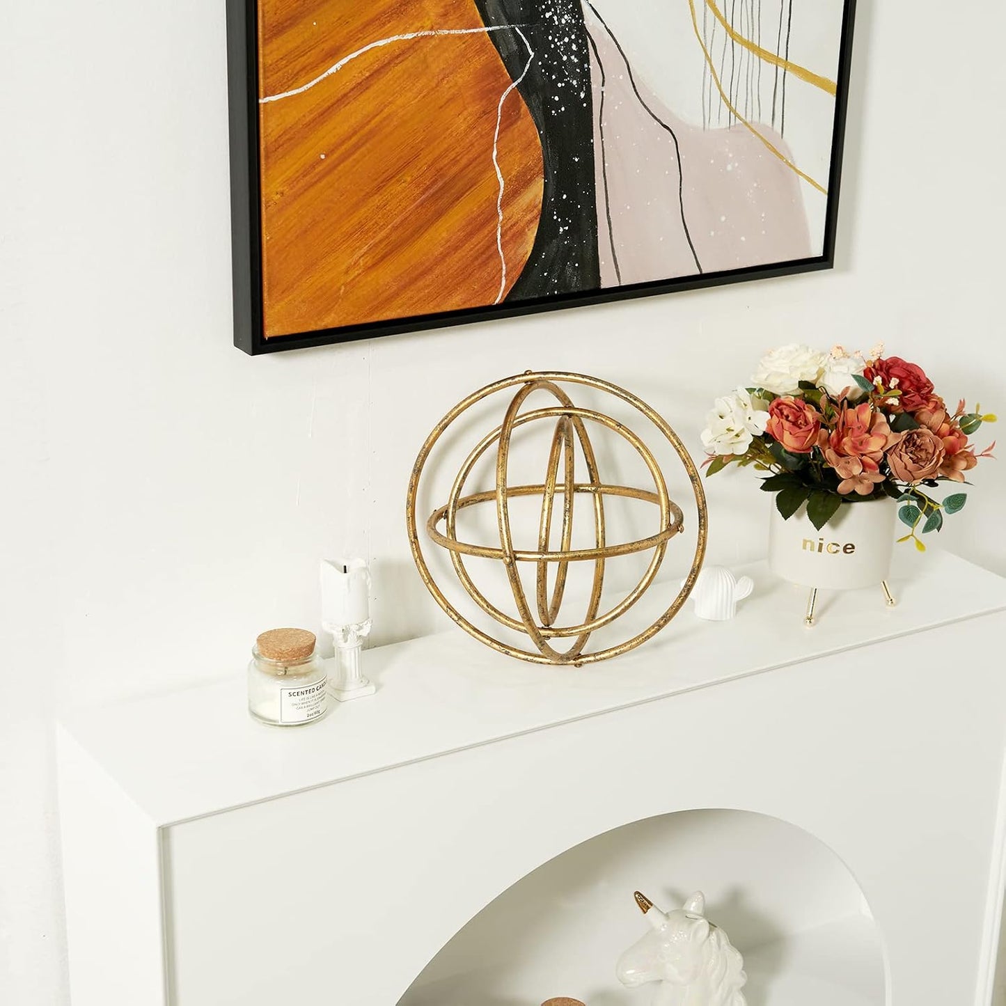 Golden Iron Sphere / Gold-b / 8 Inch