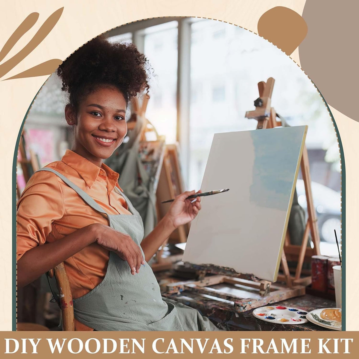 DoubleFill 1 Pack Canvas Stretcher Bars, 16x24 in, Wood Frame Kit | DIY Canvas Frame, Easy to Assemble, for Prints