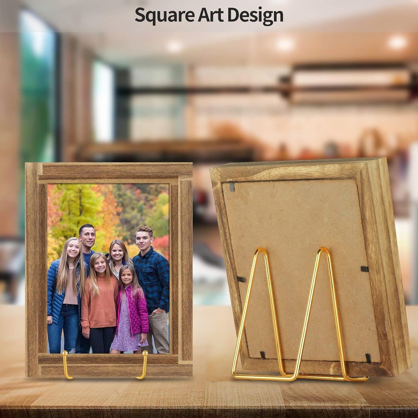 Metal Frame Stand for Picture / Gold / 4 Inch / Set of 5