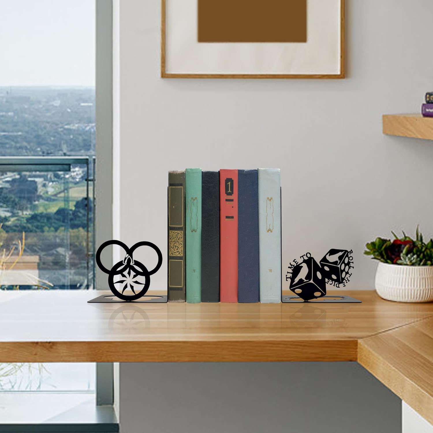 Metal Decorative Book Ends