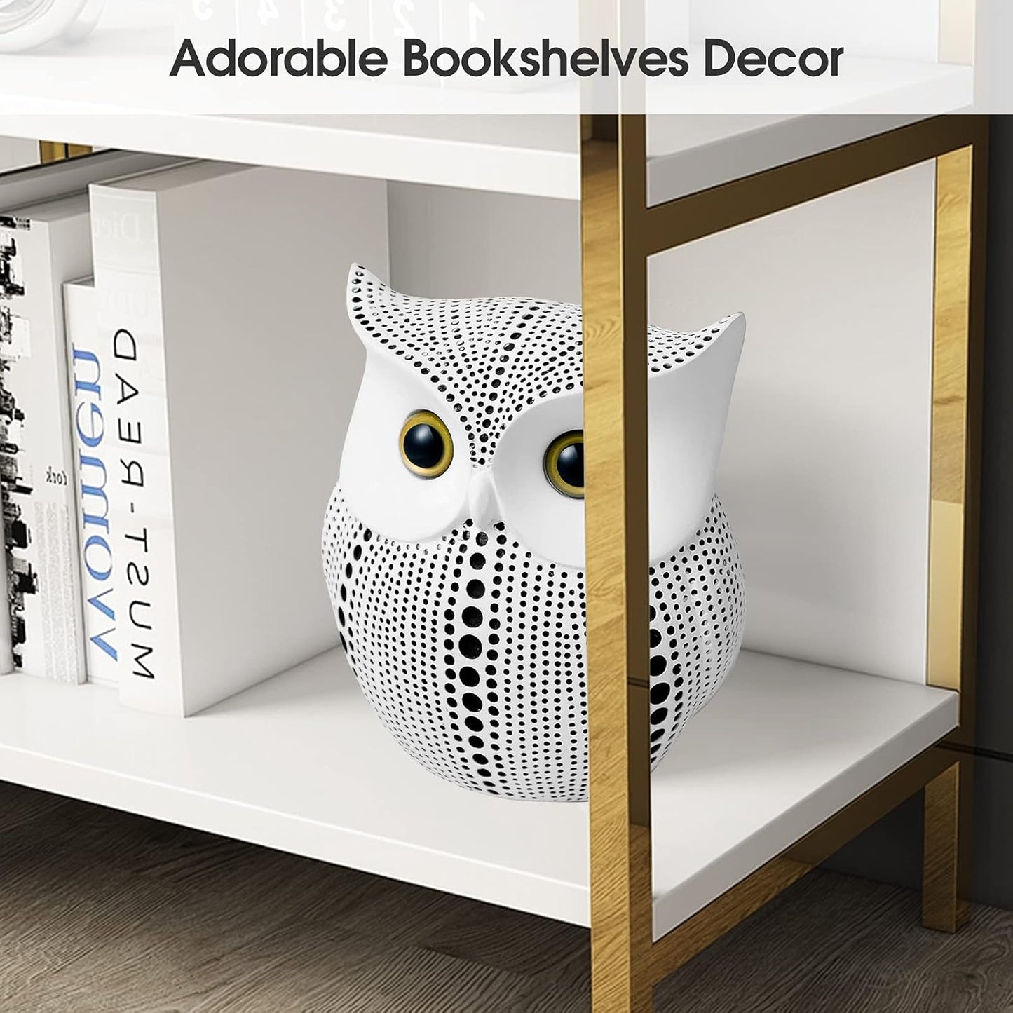 Handmade Polka Dots Buhos Modern Bird Figurine / 1-white