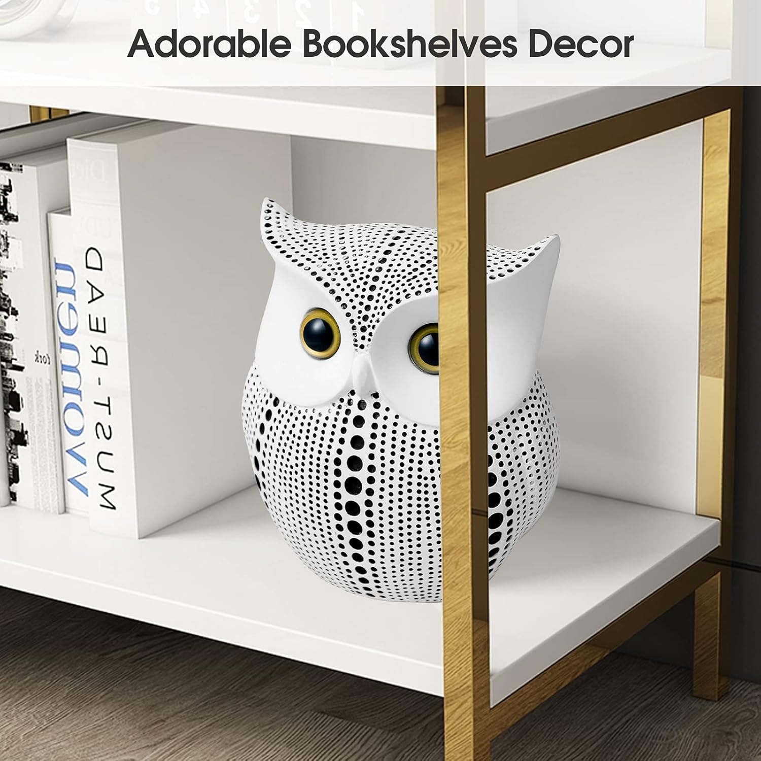 Handmade Polka Dots Buhos Modern Bird Figurine / 1-white