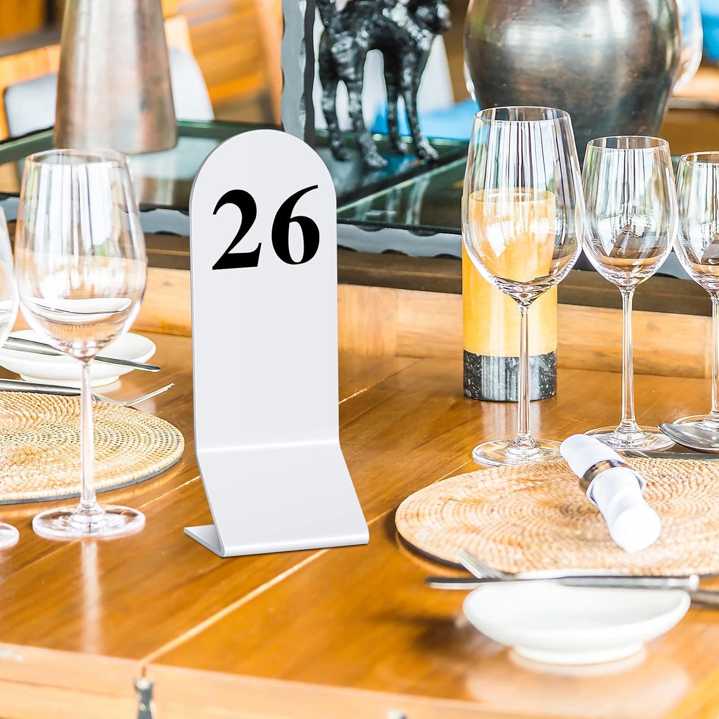 50 Pcs Table Numbers 1-50 Acrylic Double Sided Number Cards for Restaurant Acrylic Tent Table Holders Tent Cards