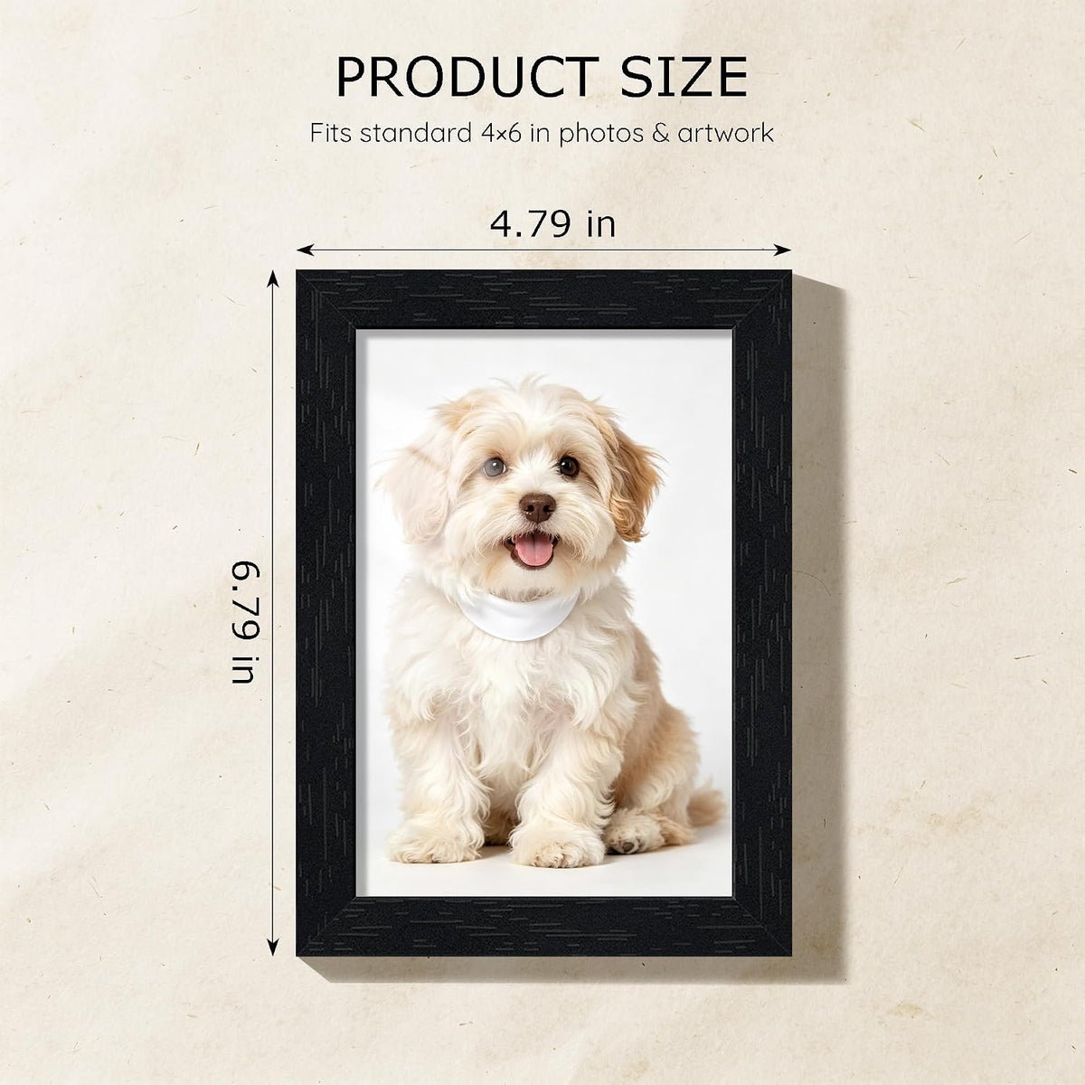 Wiscet 4x6 Picture Frame Set of 50, Bulk Black Photo Frames for 4x6 Photos | Photo Frame with HD Plexiglass, Multi