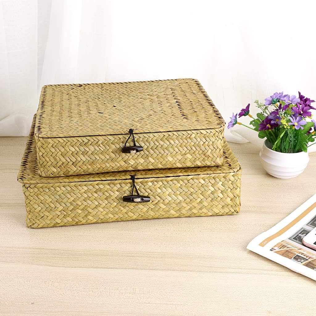 Natural Seagrass Storage Bins / Small+large / Natural Color