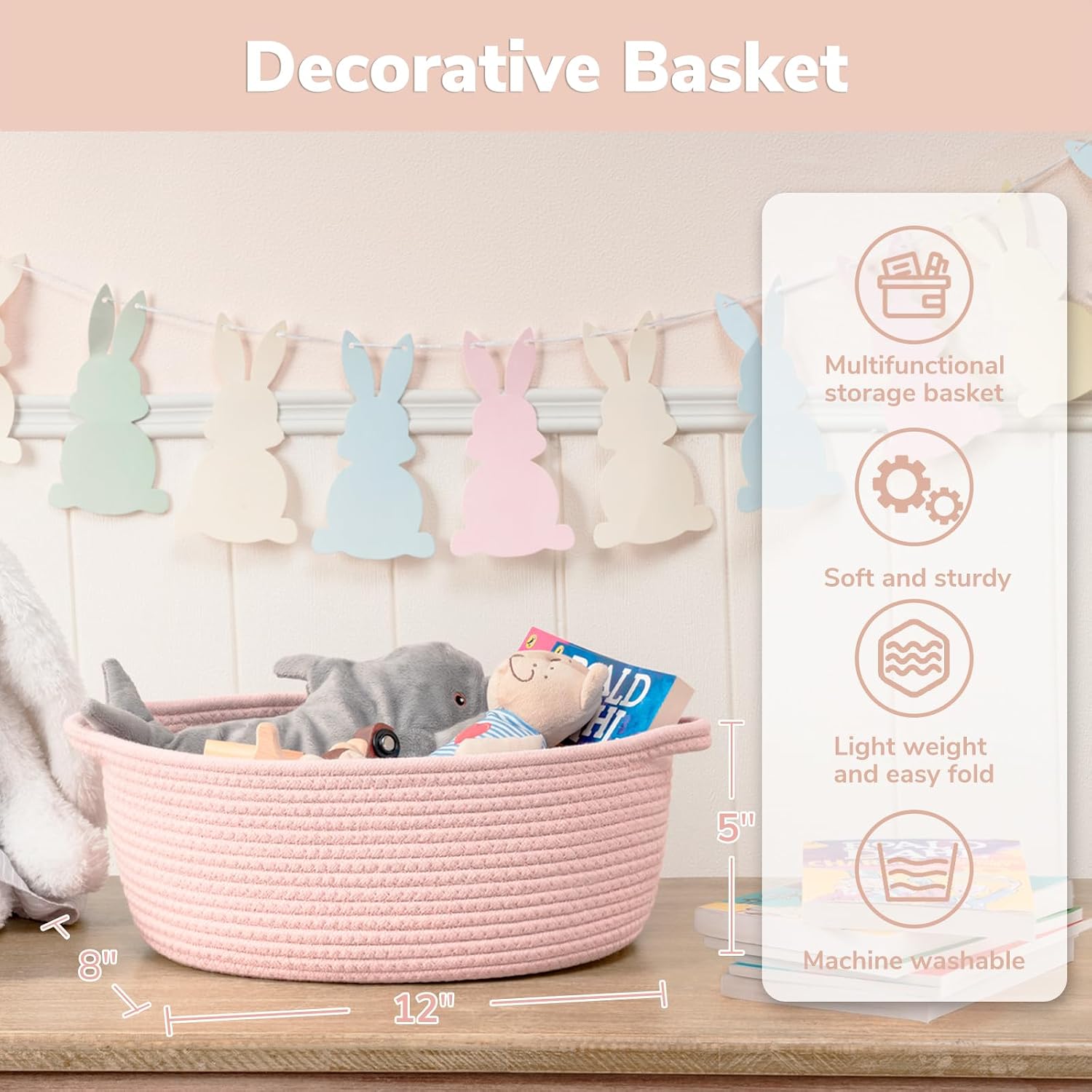 Small Woven Basket for Gifting / Pink