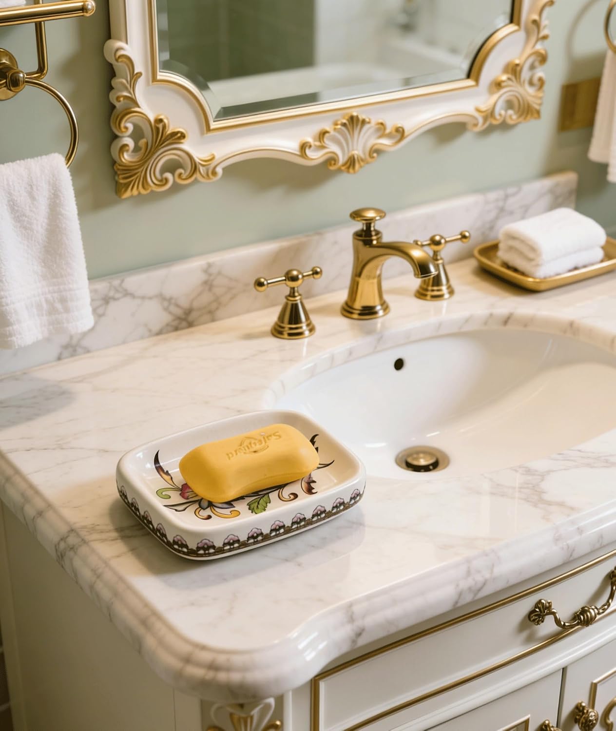 Ceramic Soap Dish Creative Ice Crack Ceramic Clorful / Clorful Flower Pattern Ceramic Soap Dish