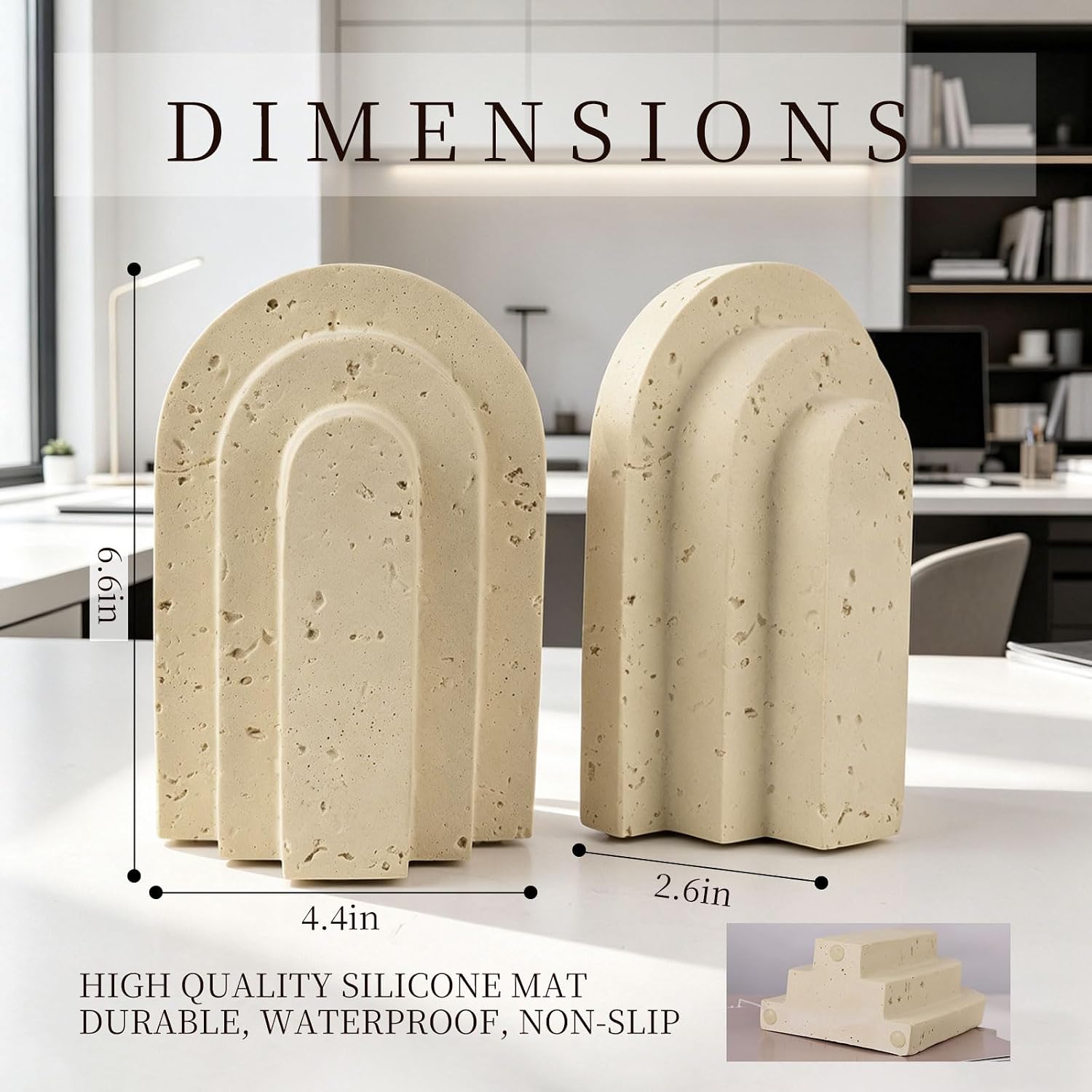 Modern Layered Arch Book Ends