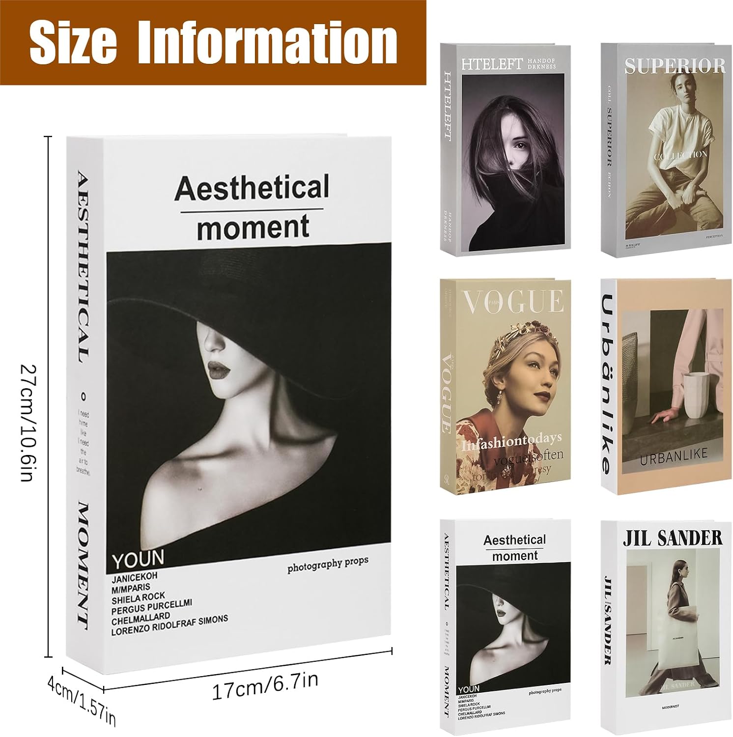 Fashion Faux Book Modern Decor Books / 27*17*4cm-b / Set of 6