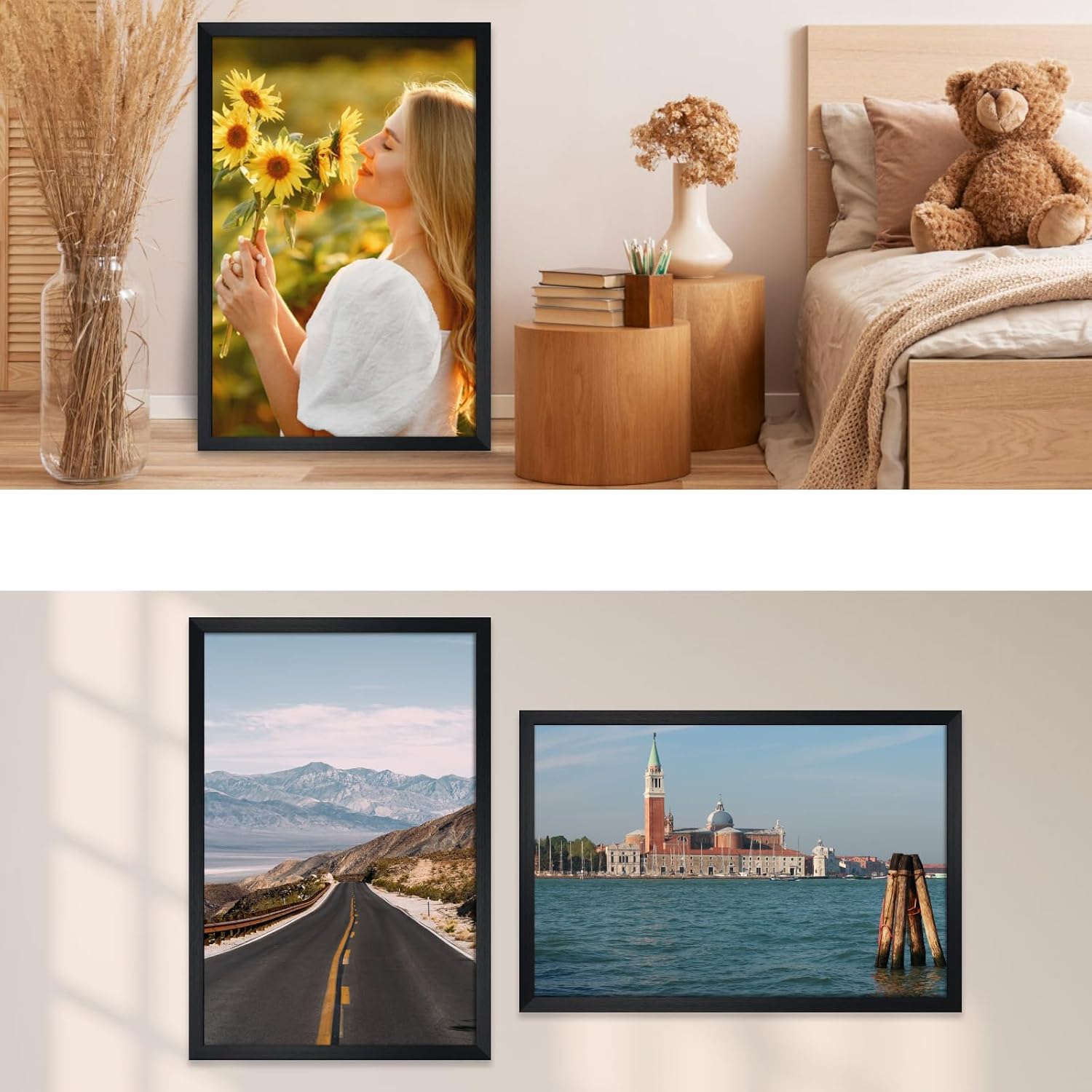 Giftgarden 24x36 Poster Frame Black, 36x24 Metal Picture Frame for Wall Display, 1 Pack