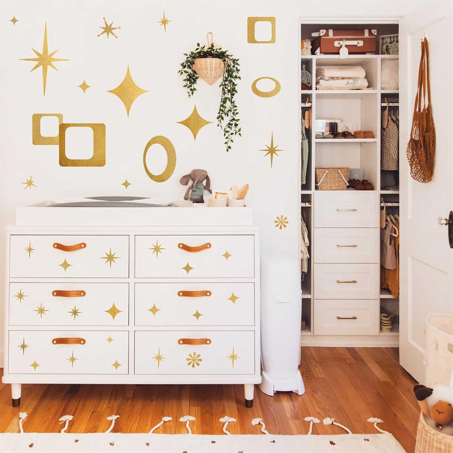 Star Wall Decals Retro Star Wall Decal Ovals and Squares Walls Decals Geometric Walls / Eye Decals
