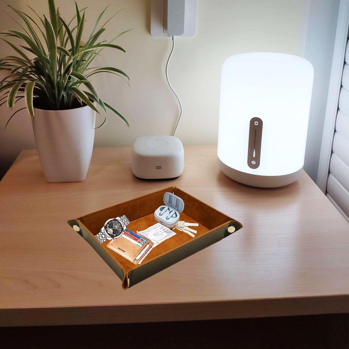 Valet Organizer / Catchall Tray for Jewelry / Brown
