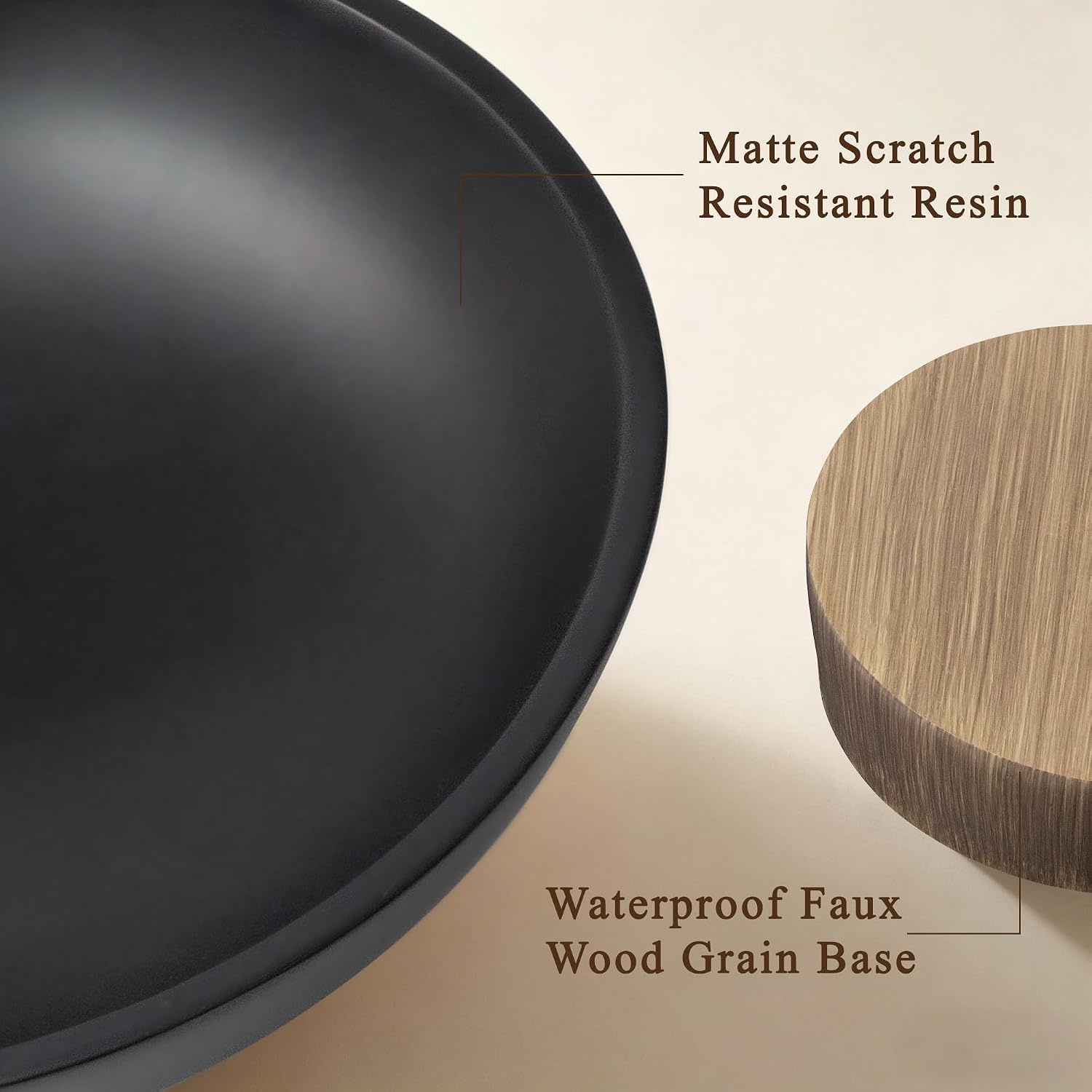 Faux Wood Base / Black