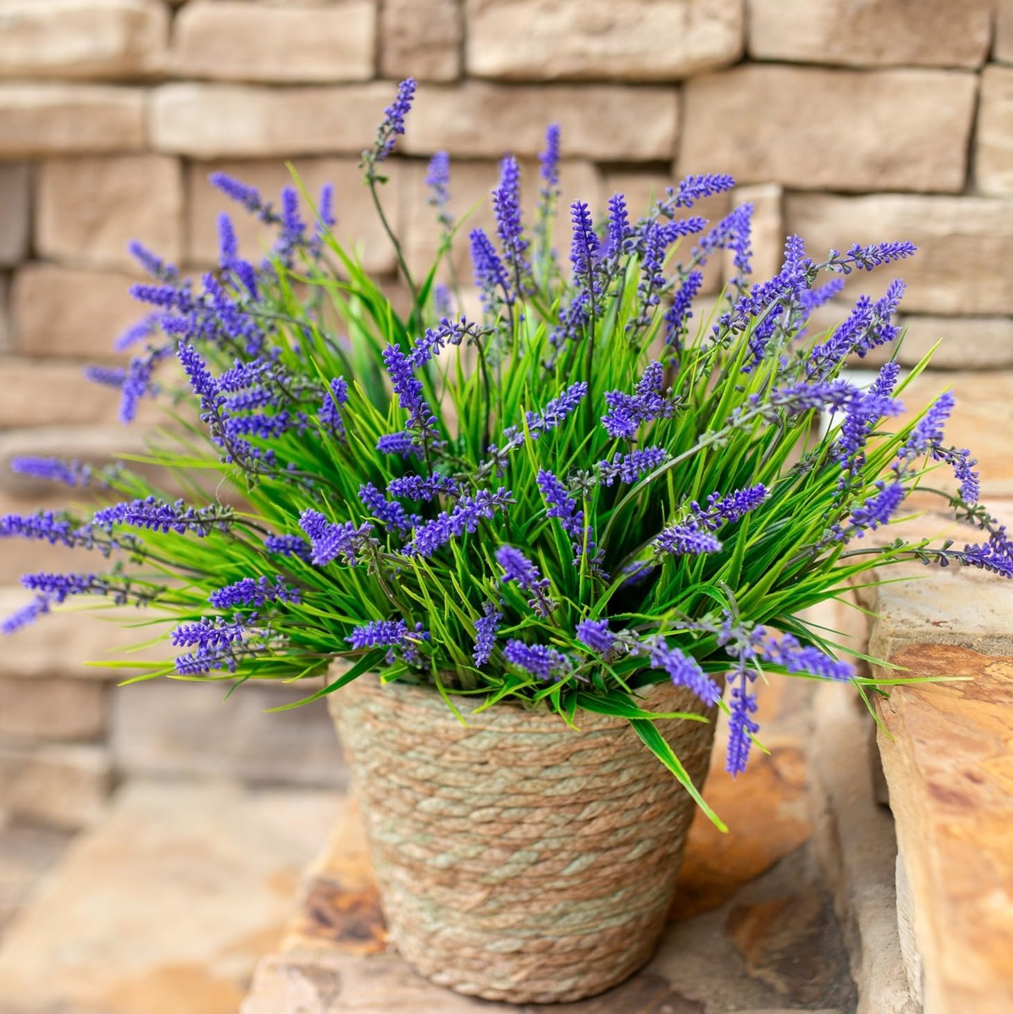 Artificial Fake Outdoor Plants Flowers for Decoration / Purple