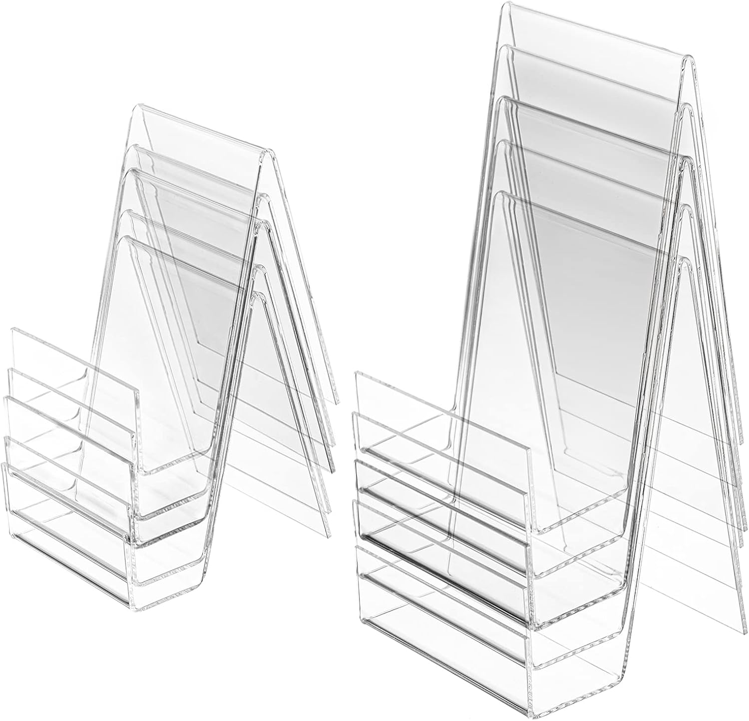 Acrylic Book Stands / Clear / Set of 10