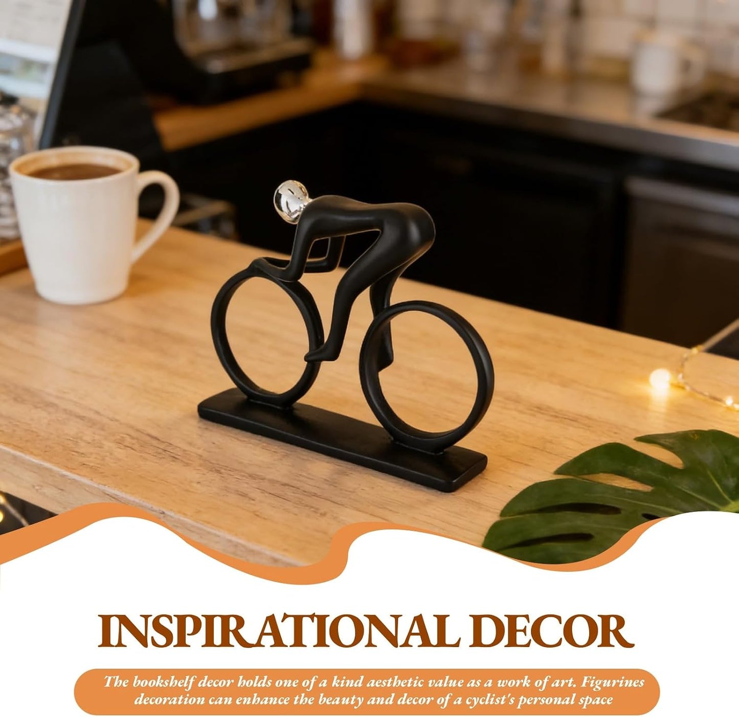 Home Decor Statues Abstract Art Statue Resin Bike Figurine Decorative Objects Home Decor Modern