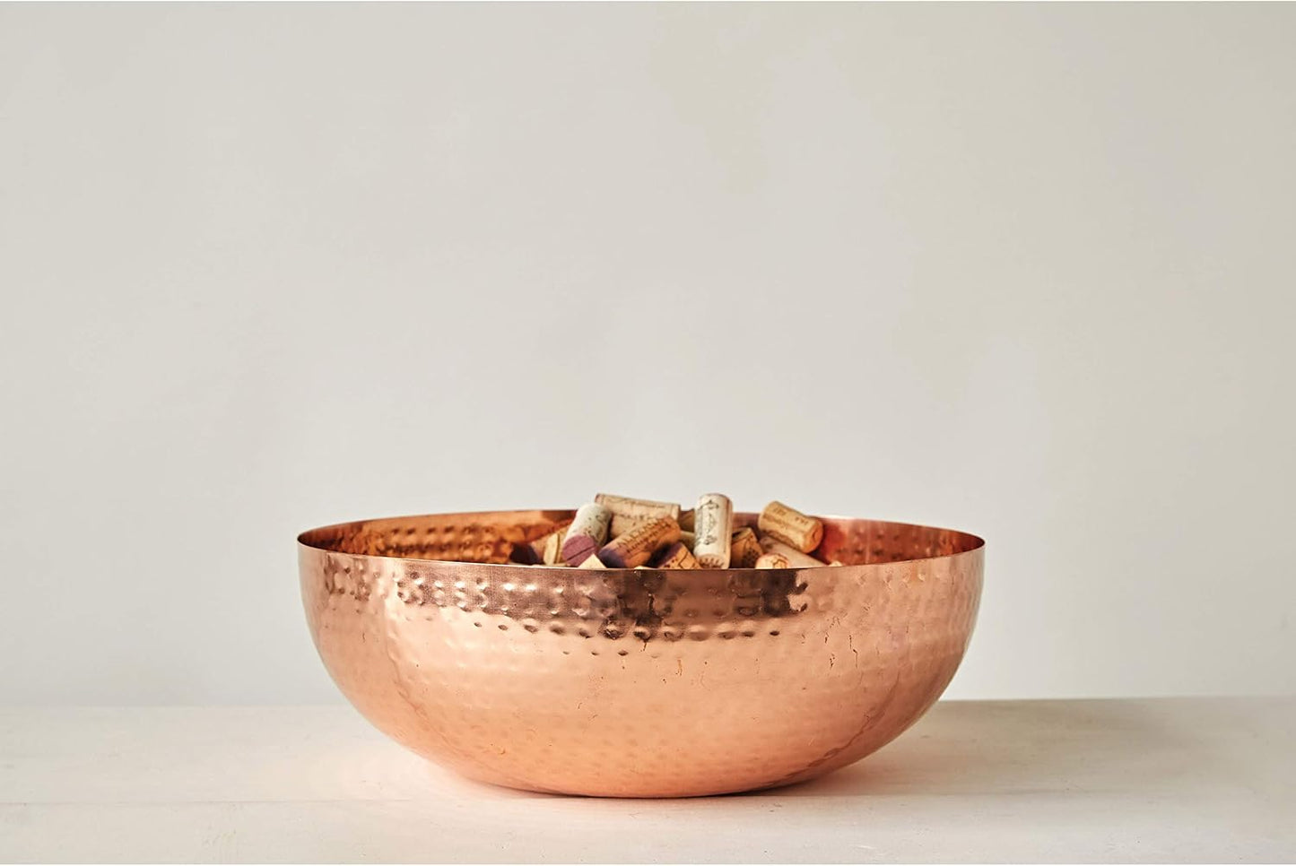 Round Hammered Metal Bowl / Copper Finish