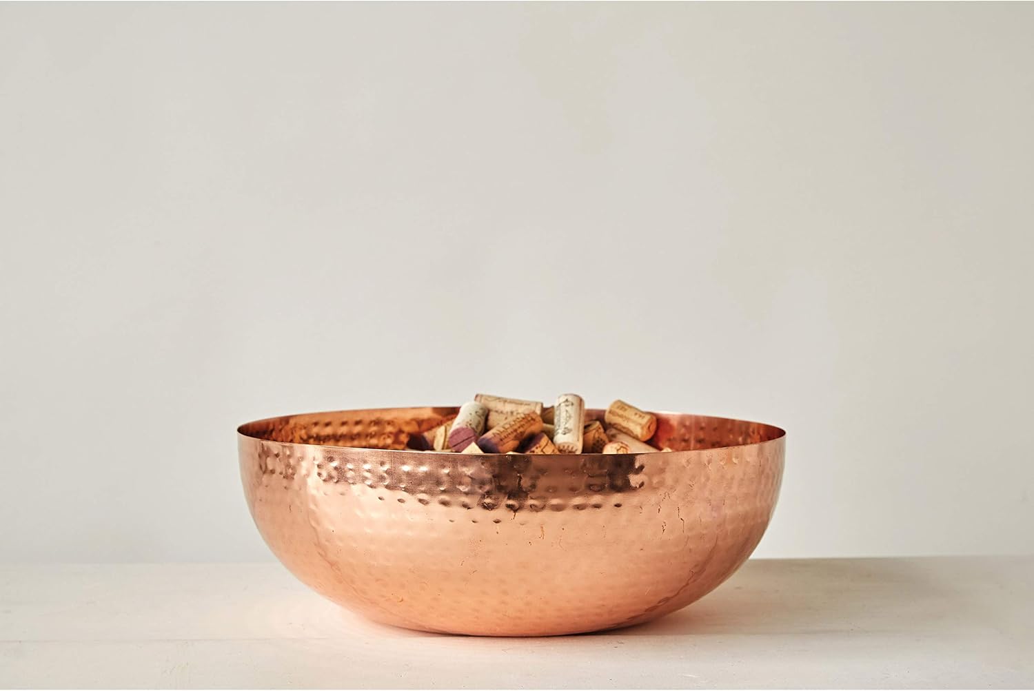 Round Hammered Metal Bowl / Copper Finish