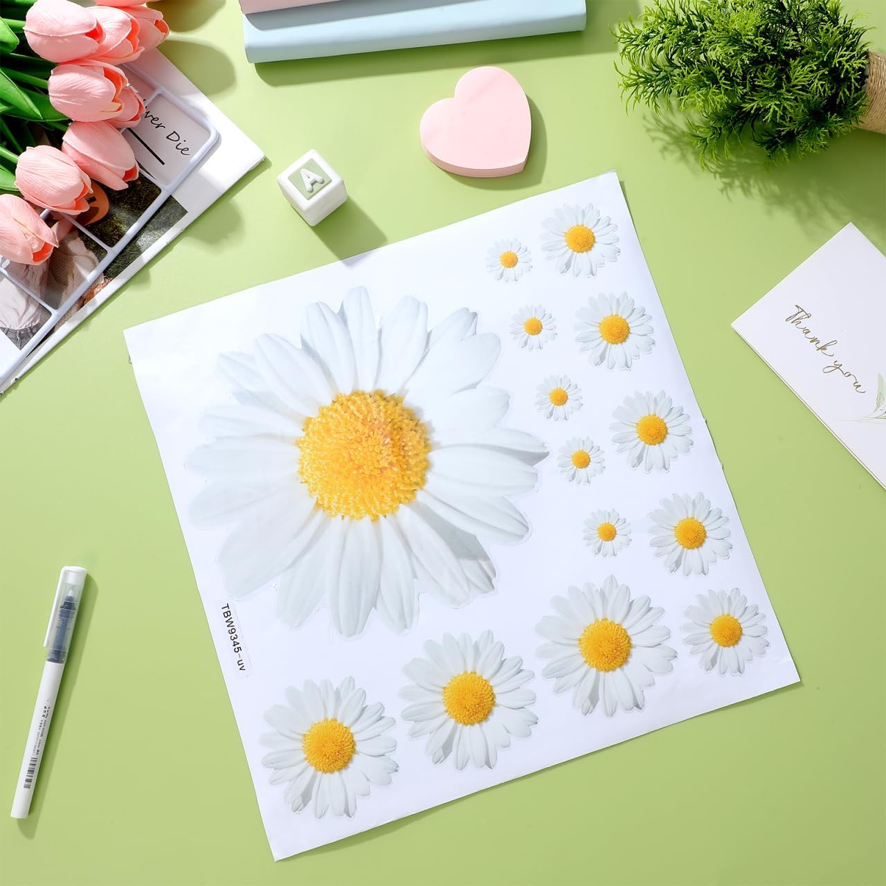 Daisy Wall Stickers Removable Flower Decal