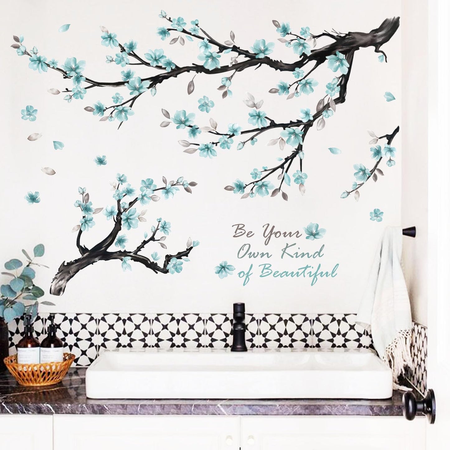 Flowers Wall Stickers / Blue