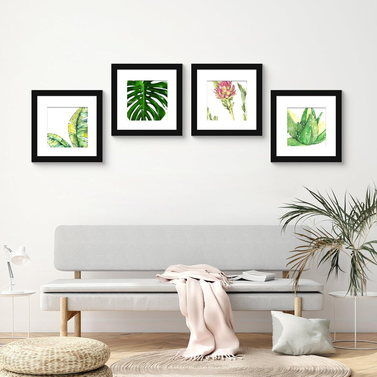 SESEAT 12x12 Picture Frame Black Set of 6, Diamond Art Painting Frames Display Photo 8x8 or 12 x 12 without Mat, Wall