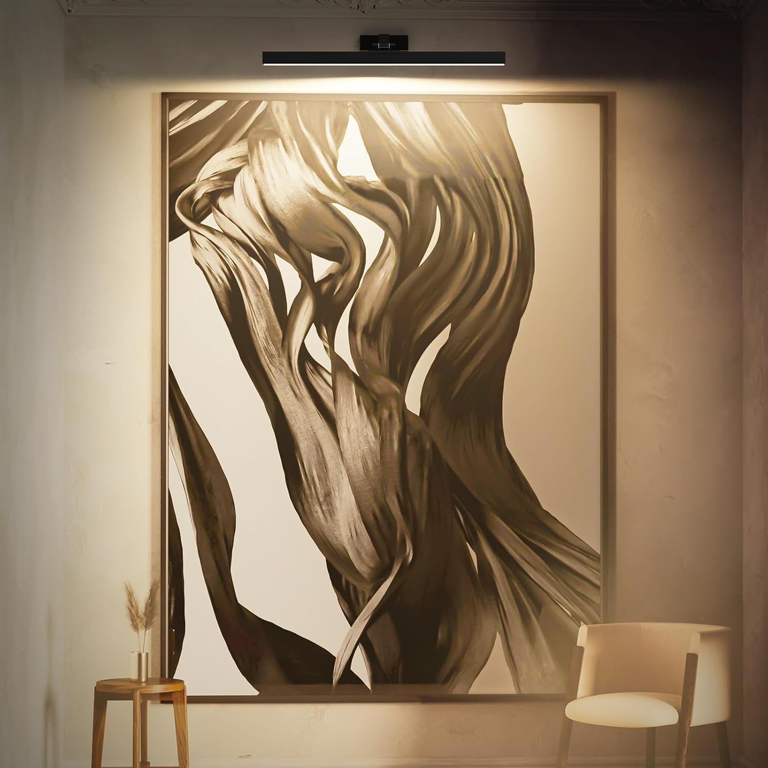 Picture Lights for Wall, Battery Operated Picture Light 24in Gallery Light | For Paintings CCT Dimmable Recharging