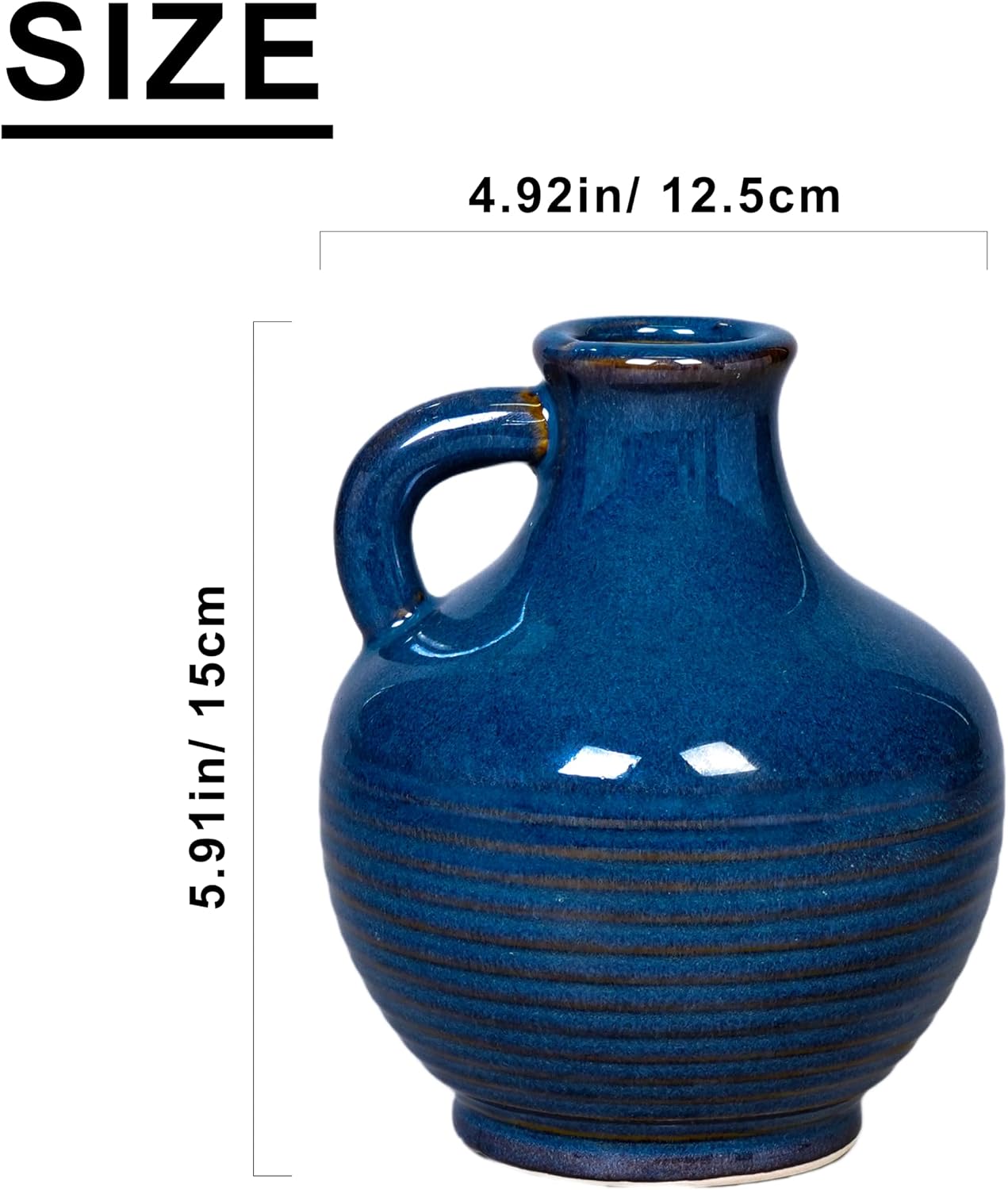 Small Modern Vase / 6 Inch / Blue - 6