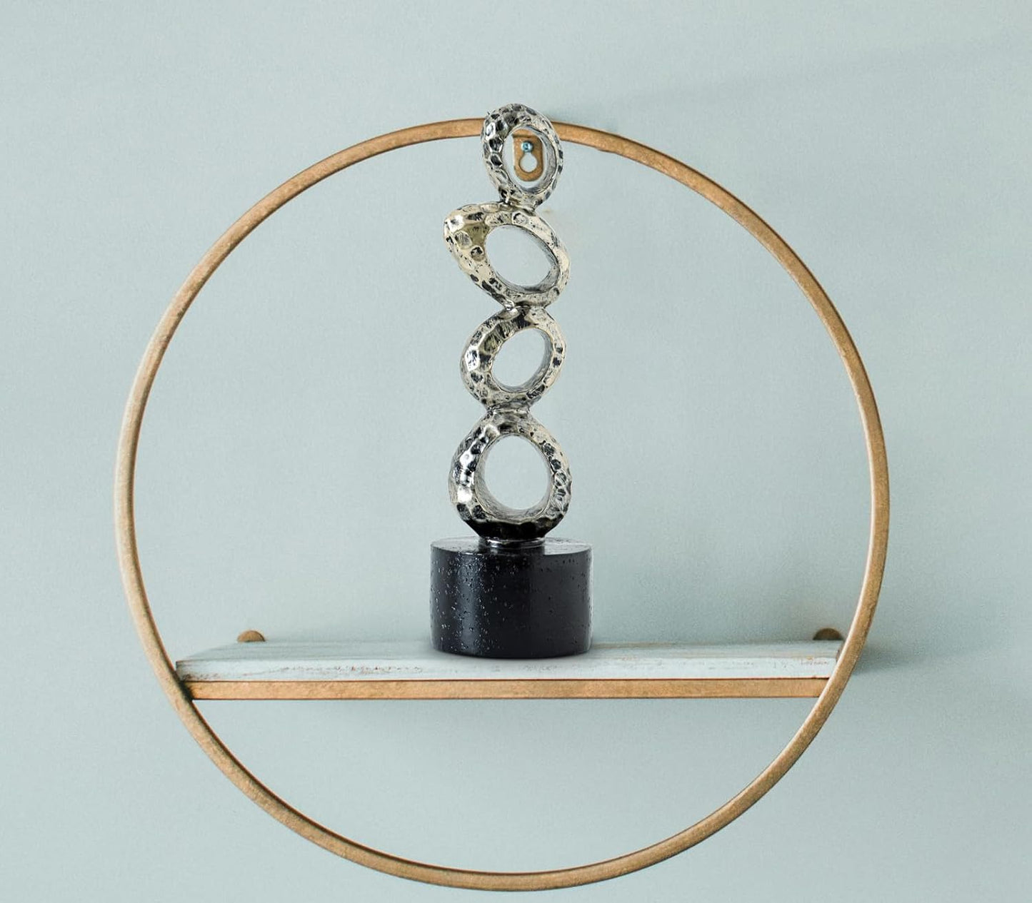 Modern Abstract Resin Sculpture / Gold