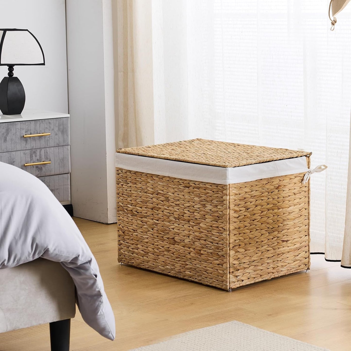46.2 Gallon Wicker Shelf Basket / Natural / 27.6"L x 19.7"W x 19.7"H