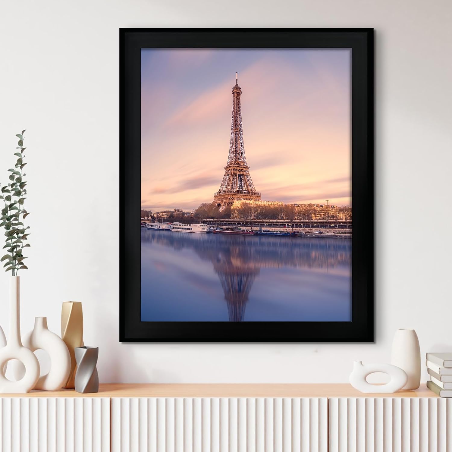 SESEAT 16x20 Picture Frame Black Set of 6, Display Pictures 16x20 Without Mat for Wall Mounting, Wall Gallery Poster