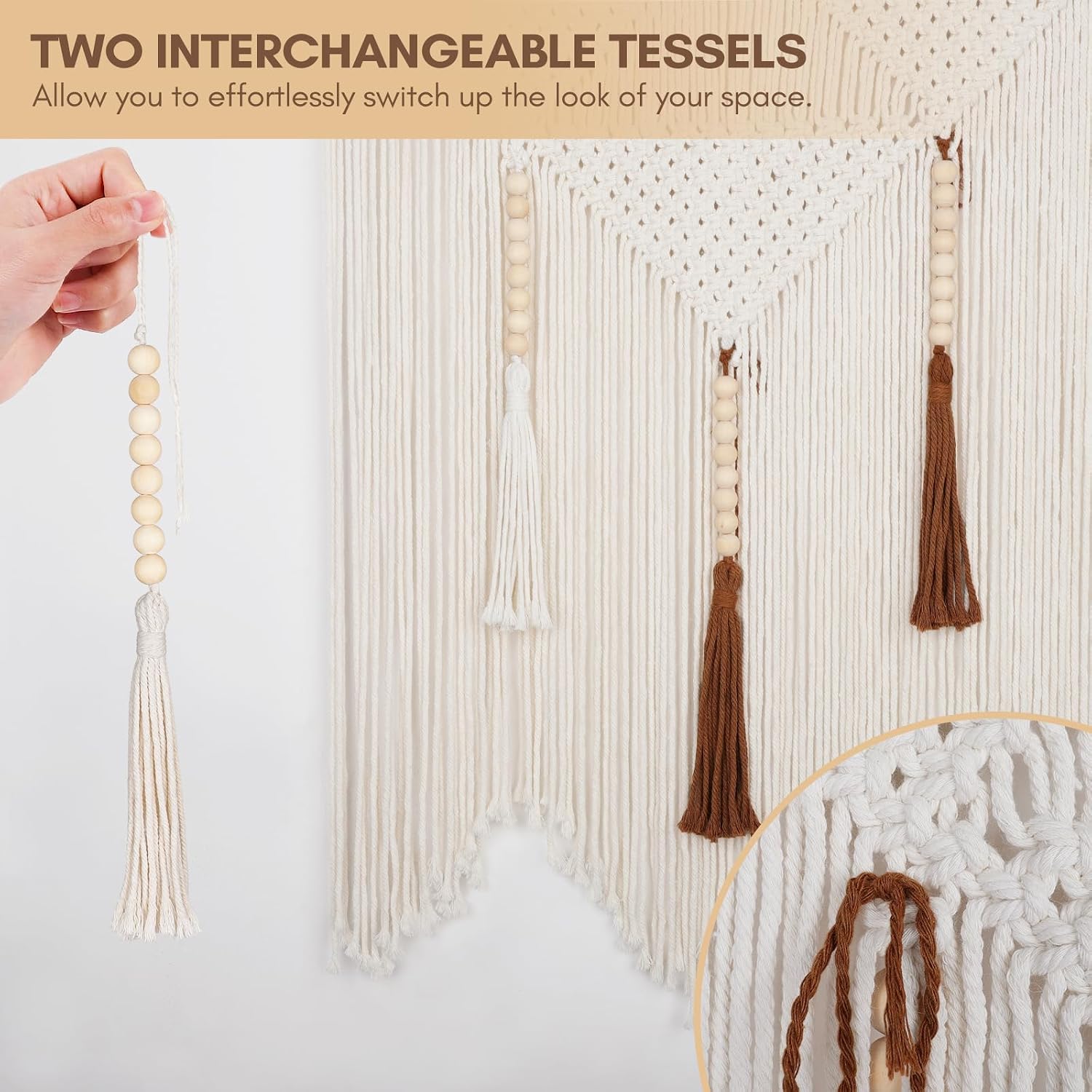 Wood Bead Tassel / Large