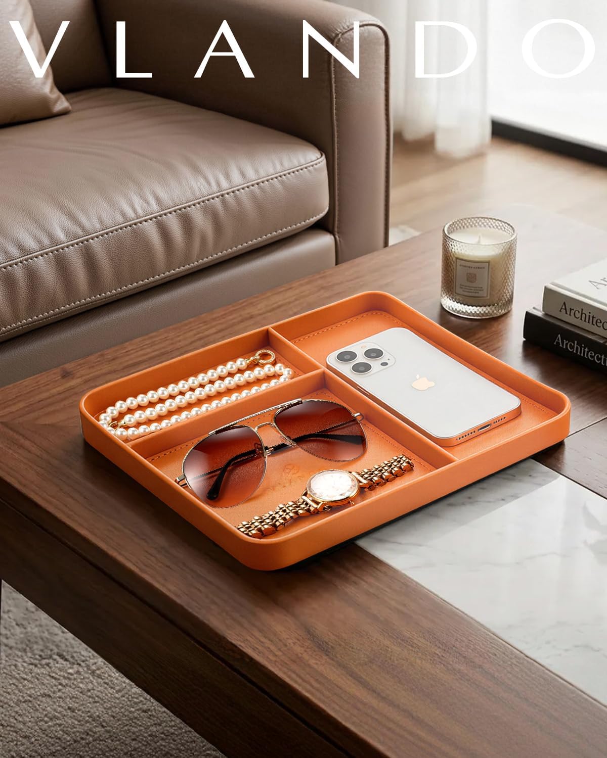 Valet Tray Organizer / Orange