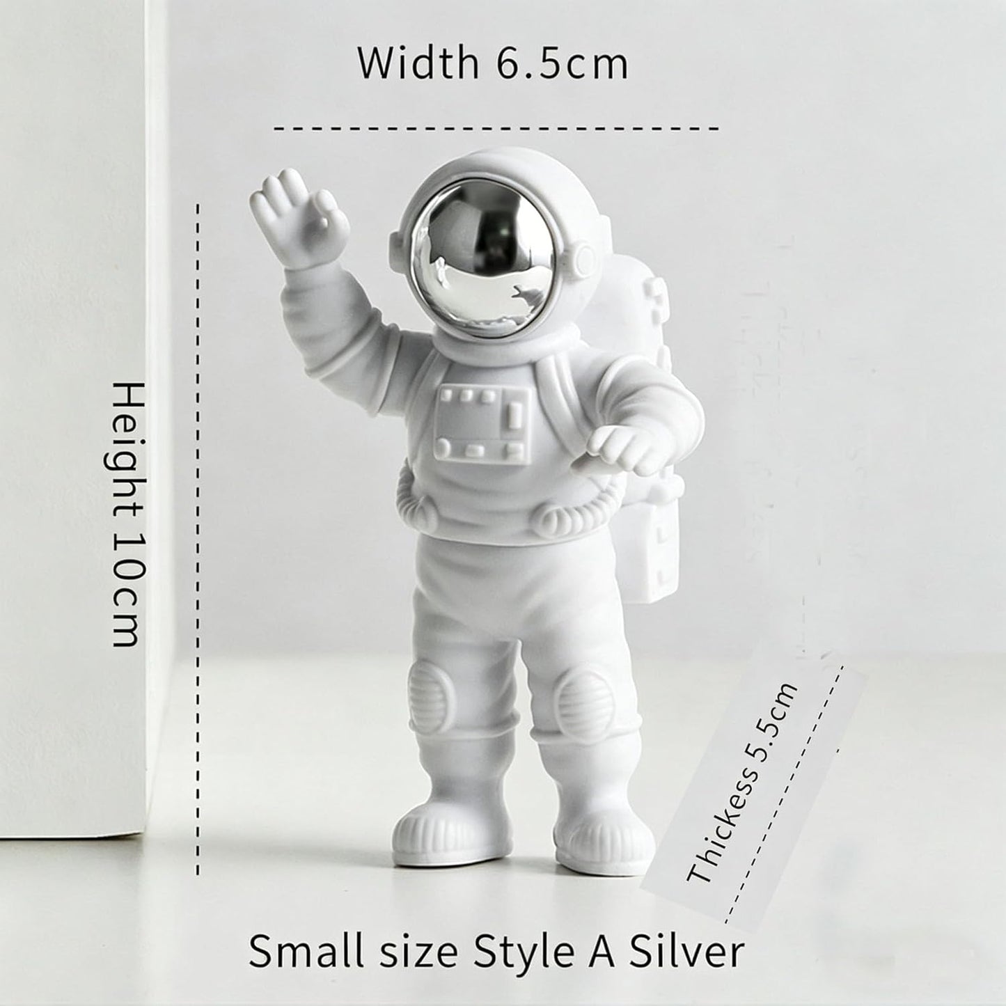 Astronaut Statues / Dog Statue Rabbit Figurine Ornament / Silver / Set of 3