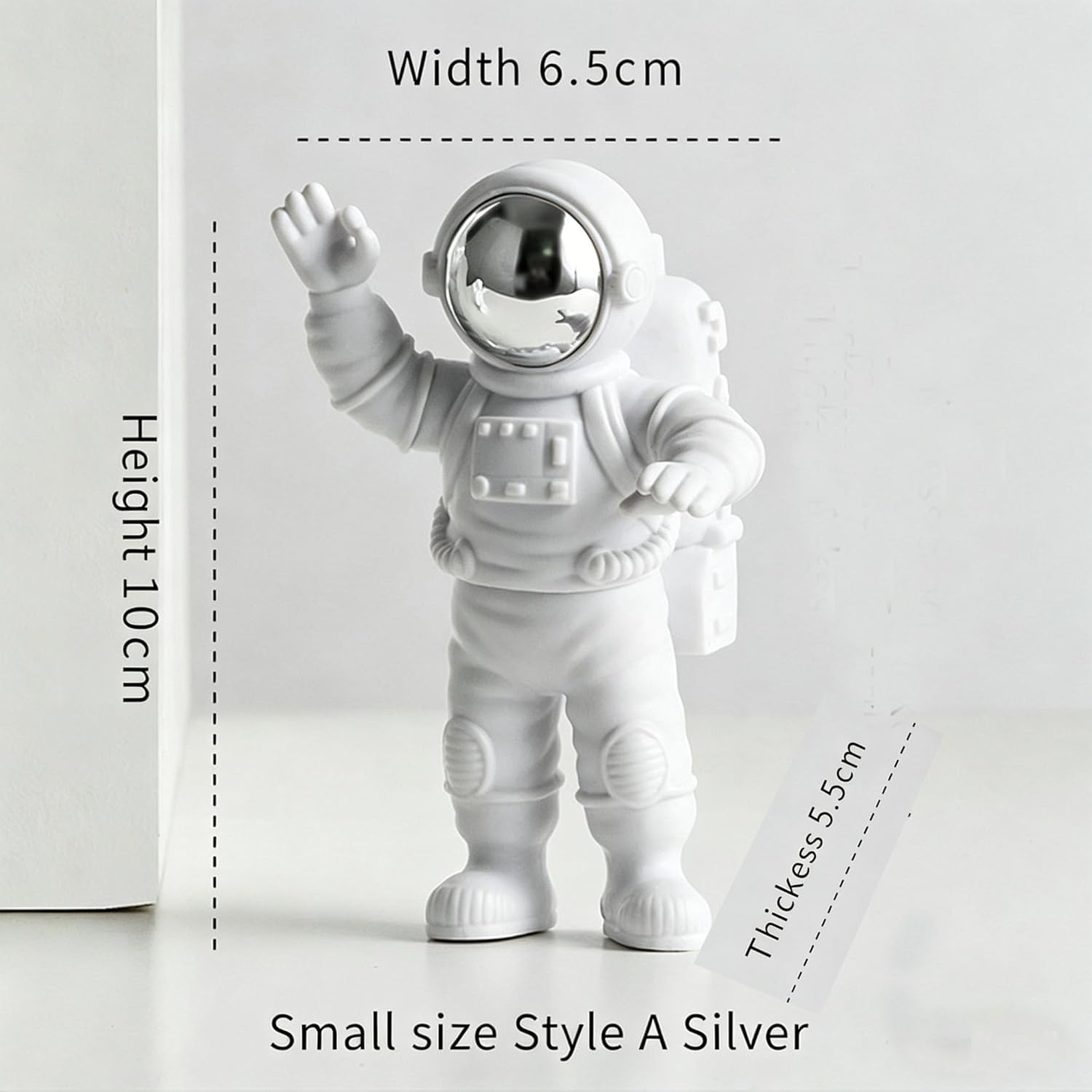 Astronaut Statues / Dog Statue Rabbit Figurine Ornament / Silver / Set of 3