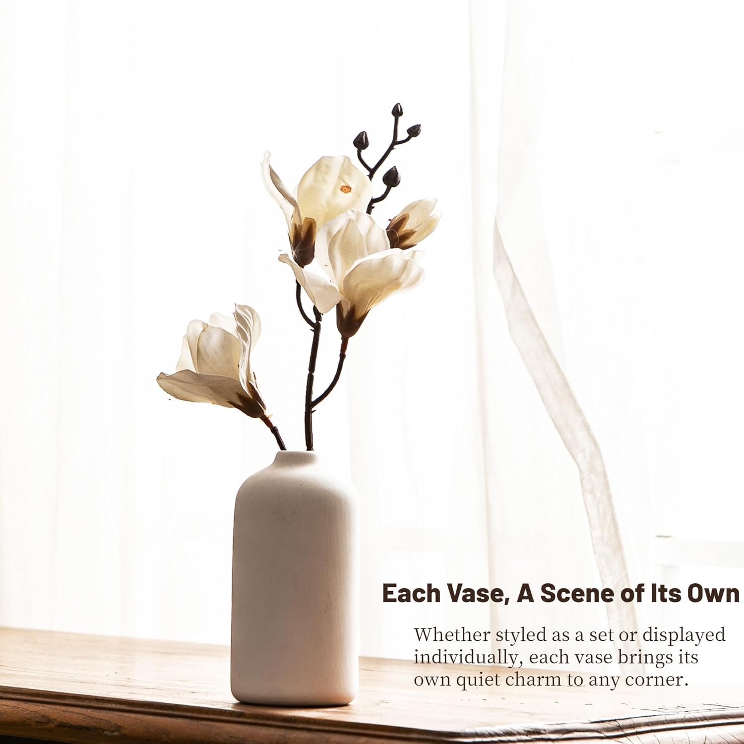 Ceramic Bud Vases / White Bud Vases / Set of 11