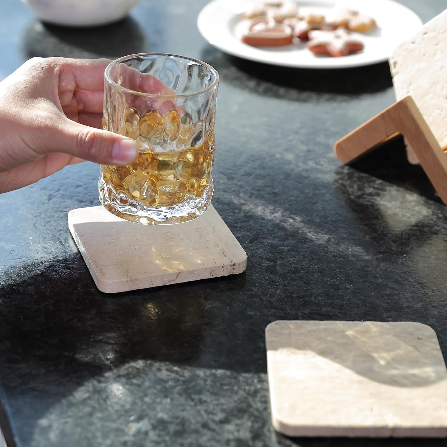 Holder for Drinks / Beige / Set of 5