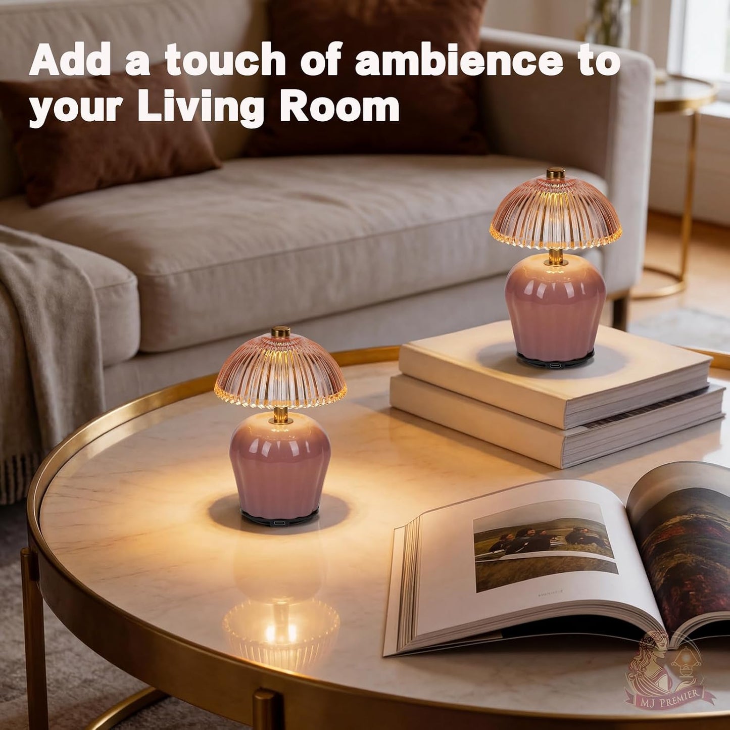 Rechargeable Table Lamp / Pink-2packs