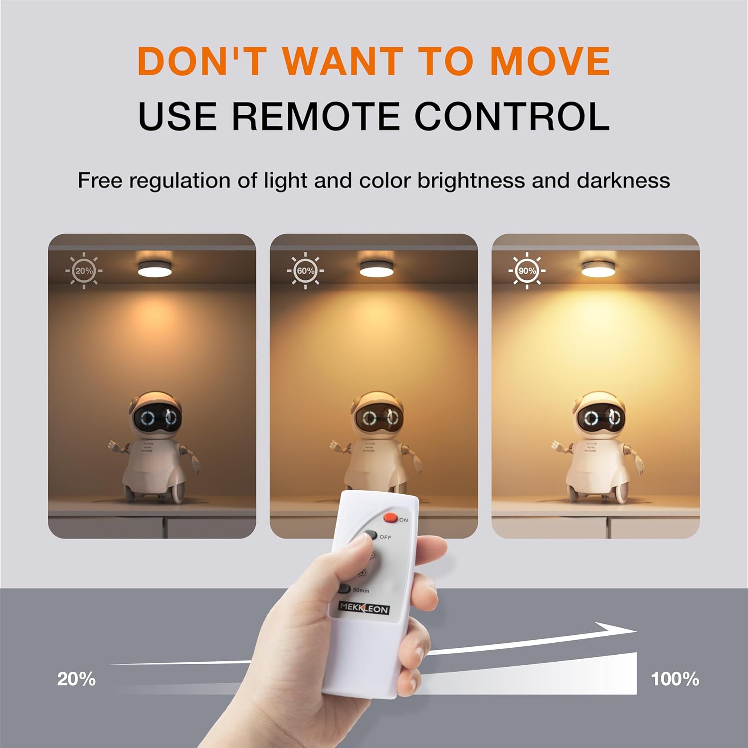 Puck Lights with Remote Control,1000mAh rechargeable under cabinet lighting,LED Closet Lights,3Pack Tap Light,Cordless